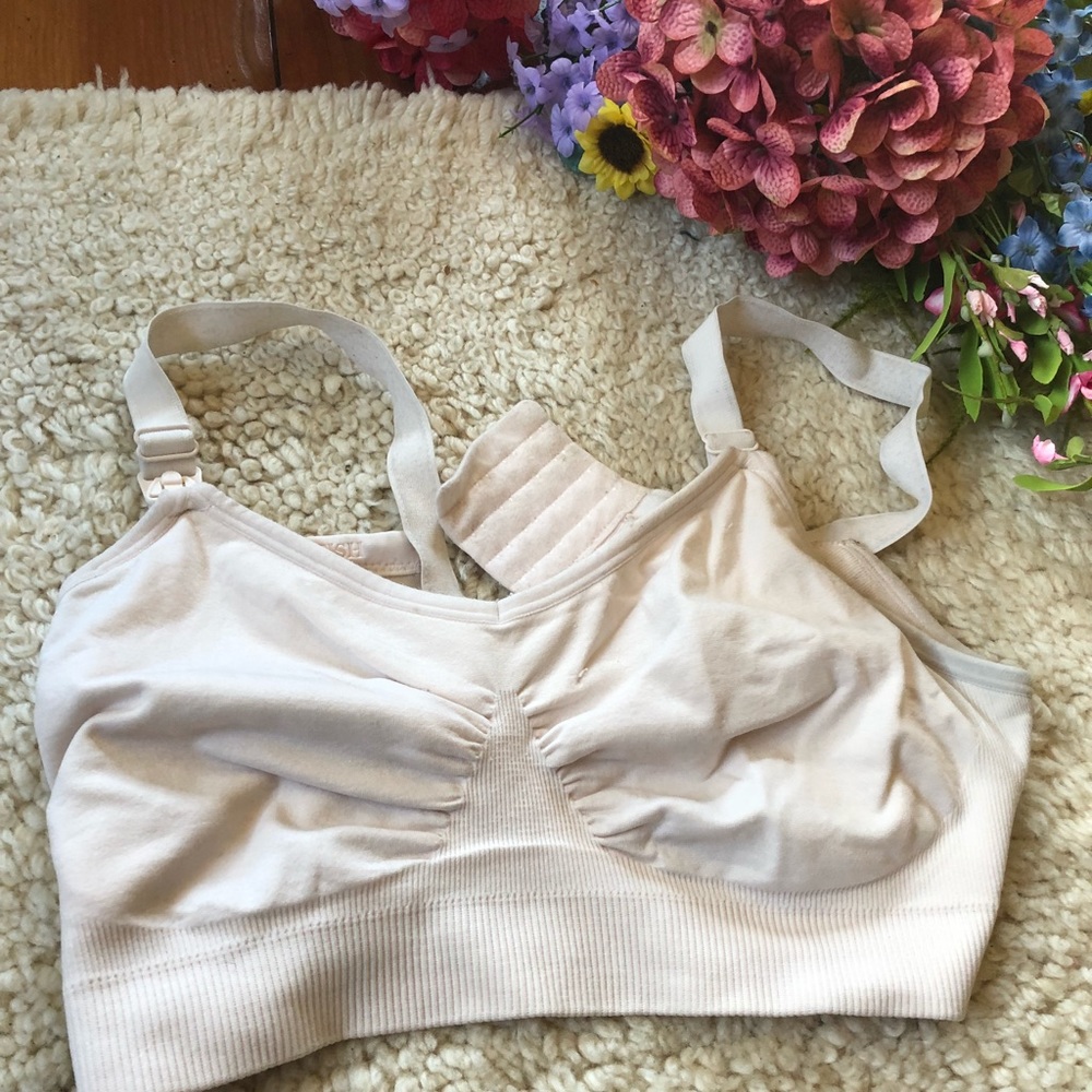 Hofish M nursing maternity stretch bra cream ivory
